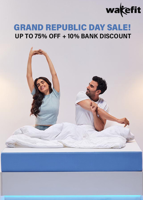 Grand Republic day sale! Up to 75% off + 10% Bank discount