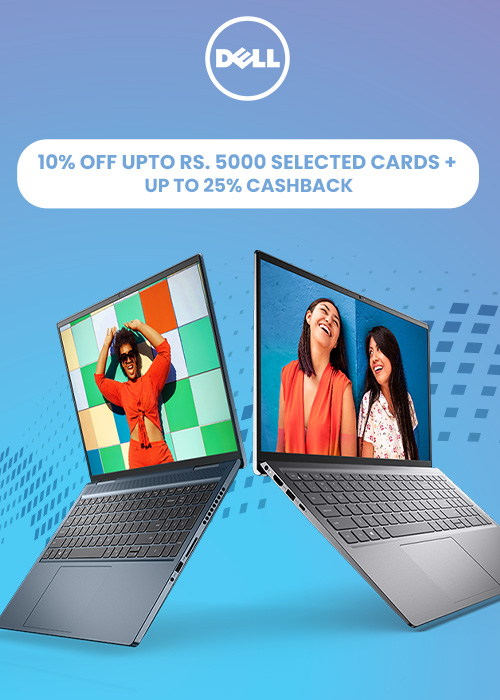 10% off upto Rs. 5000 selected Cards + up to 25% Cashback