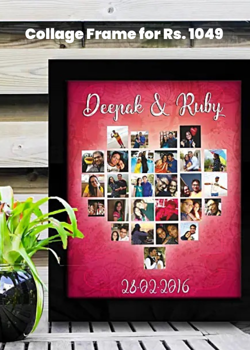 Personalised Heart Collage Photo Frame for Rs. 449 FnP  coupon