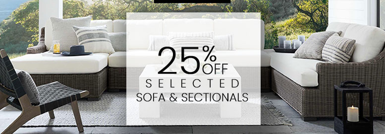 25% OFF SELECTED SOFA & SECTIONALS