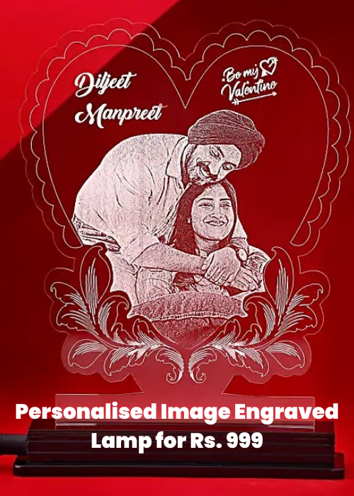 Personalised Image Engraved Lamp for Rs. 499 Fnp Coupon
