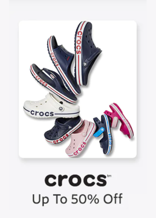 Up to 50% OFF on CROCS + 5% Cashback