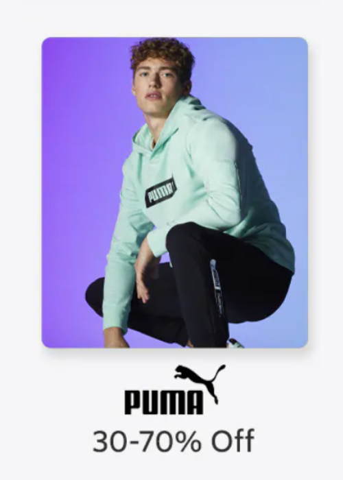 30% - 70% OFF on PUMA + 5% Cashback