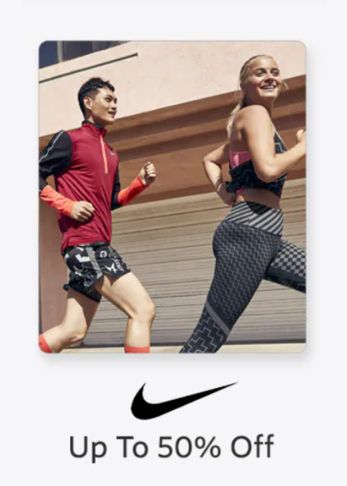 Up To 50% OFF on Nike + 5% Cashback