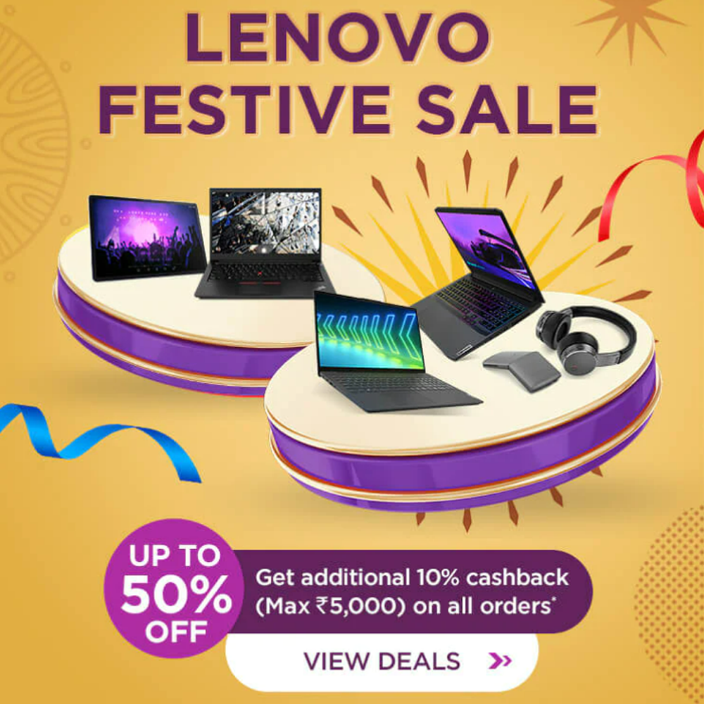 Upto 50% Off on Lenovo Products